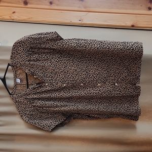 Womens cap sleeve, leopard print, XL Old Navy Blouse